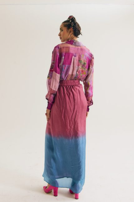 LAVENDER & BLUE  PAAKO SHIRT
 AND VINCA
 SKIRT SET