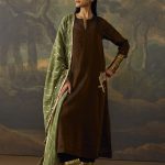 Black Embroidered Chanderi Kurta Set