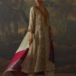 Grey Jaal block Print Kurta Set
