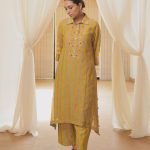 YELLOW STRIPE COLLAR SET