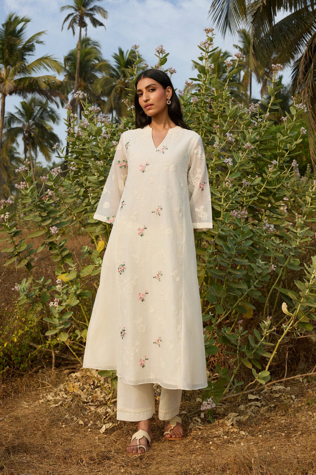 Ivory Thread Embroidered Co-ord Set 1 Ivory Thread Embroidered Co-ord Set