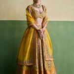 Yellow Booti  Brocade Lehenga Set