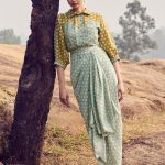 Green Hand woven Printd Dress