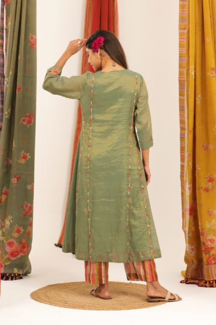 Sage Green Kalidar Kurta Set