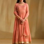 Pink Gota embroidered Anarkali Set