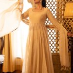 Ivory Gota embroidered Anarkali Set