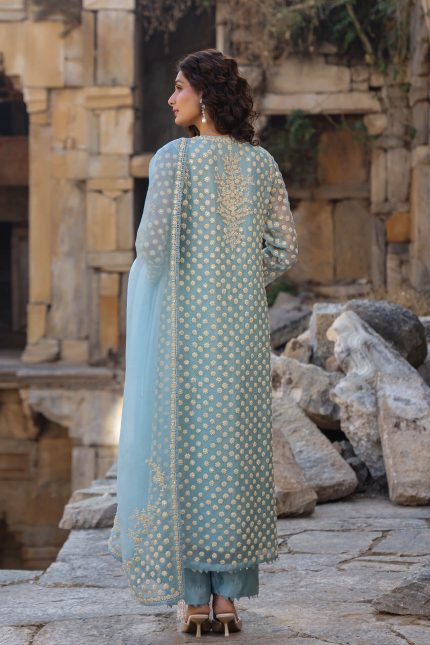 Light Blue Butti Kurta Set