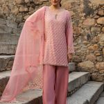 Pink Butti Short Kurta Set