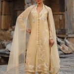 Beige Heavy Jacket Kurta Set