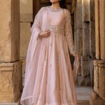 Light Pink Heavy Koti Anarkali Set