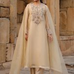 Beige Pheran Kurta Set