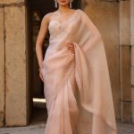 Light Pink Corset Saree Set