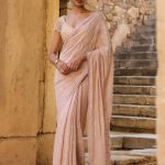 Light Pink Heavy Butti Saree Set