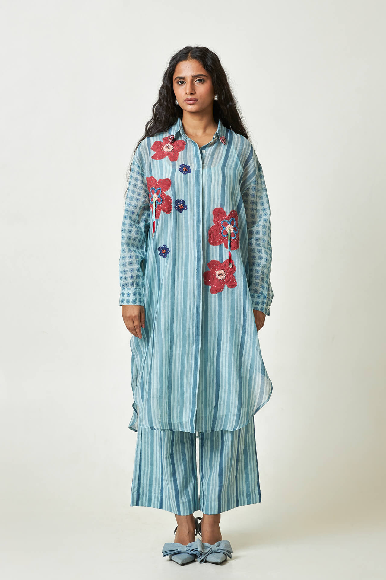 Ocean Bloom Block Printed Co-ord Set