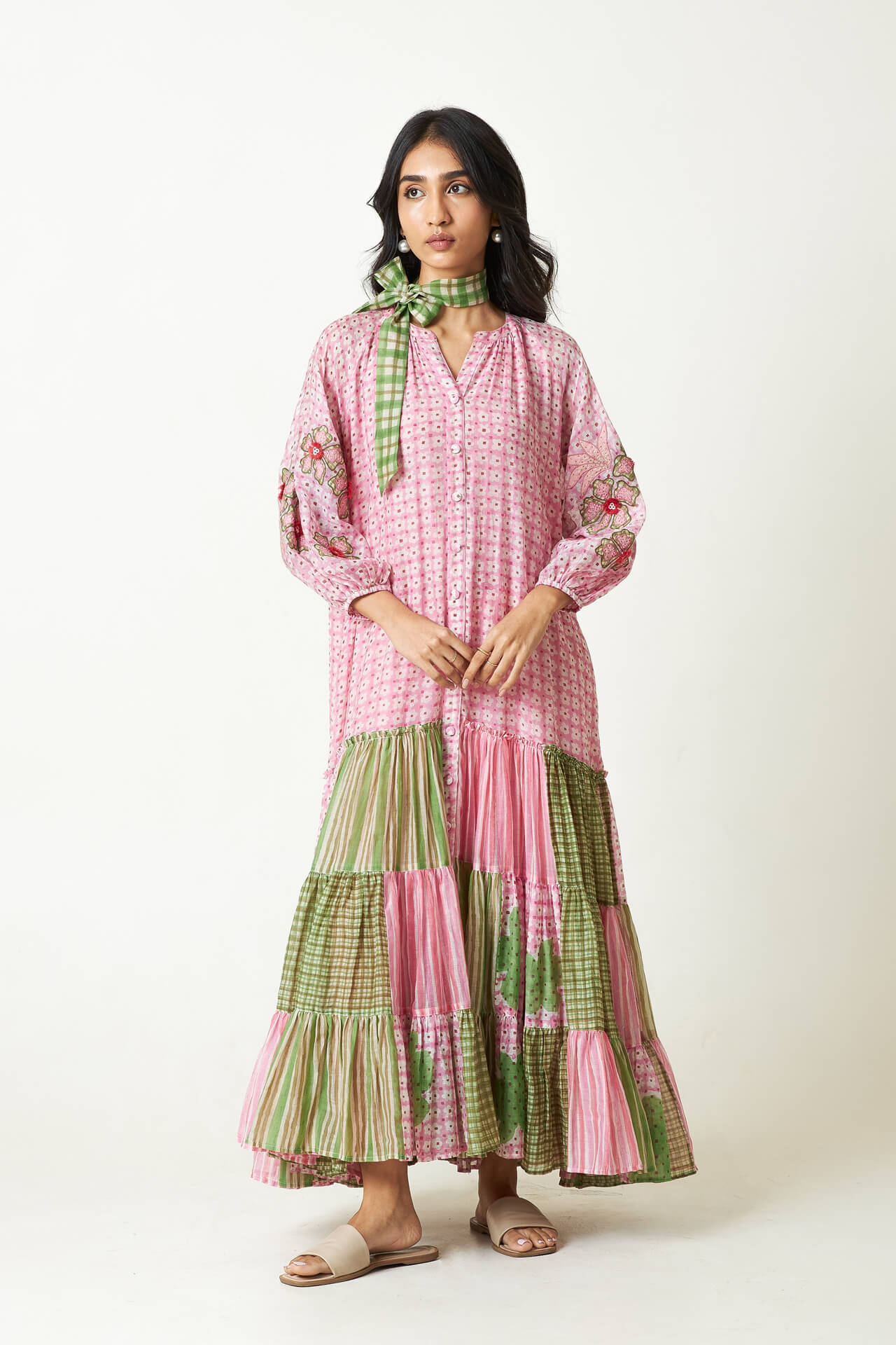 Daylily Block Printed Dress 1 Daylily Block Printed Dress