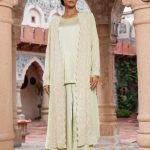 Mint Green Georgette Jacket Set