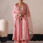 Rose Pink Gathered Kurta Set
