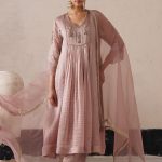 Muave Gathered Kurta Set
