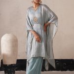 Powder Blue Long Kaftan Set