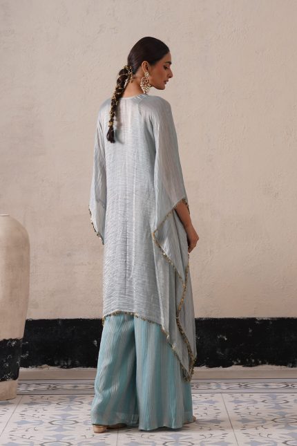Powder Blue Long Kaftan Set