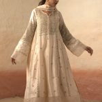 Ivory Chanderi Thread Embroidered Suit Set