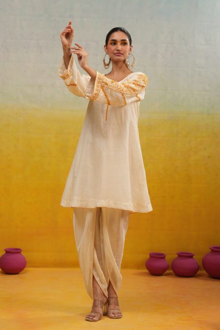 White Jaali Salwar Set