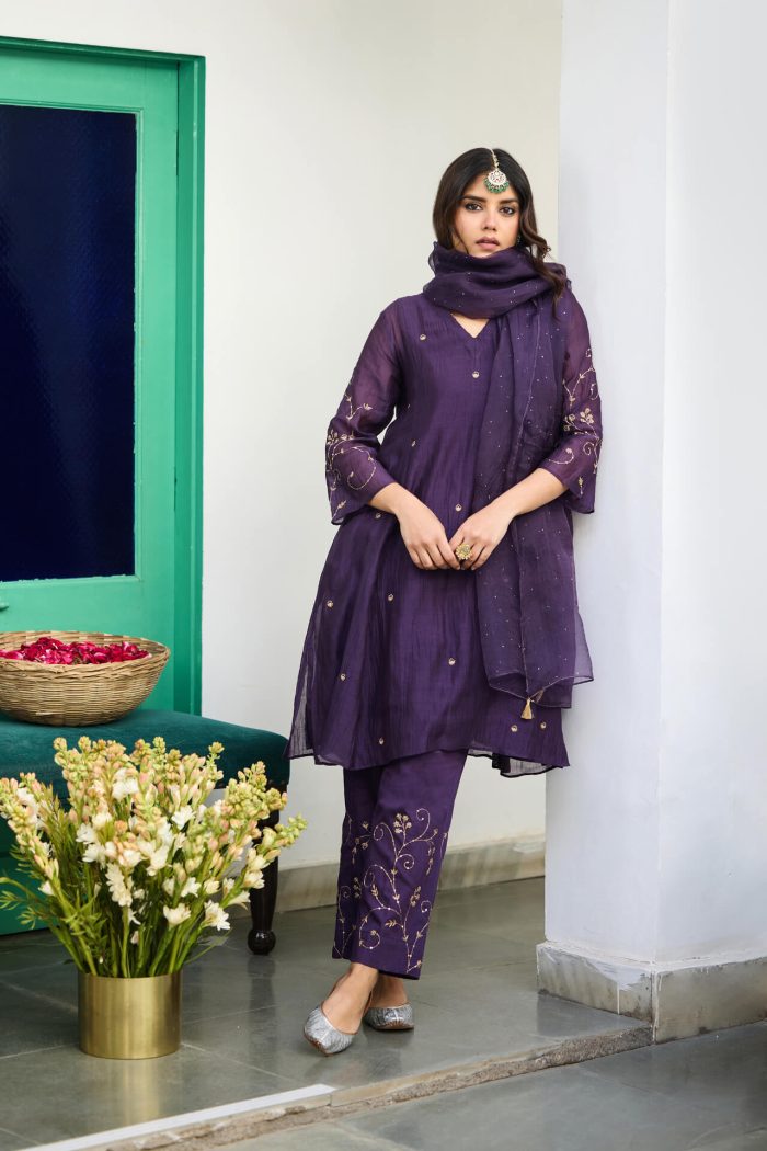 Baingain Chandni Motichoor Kurta Set