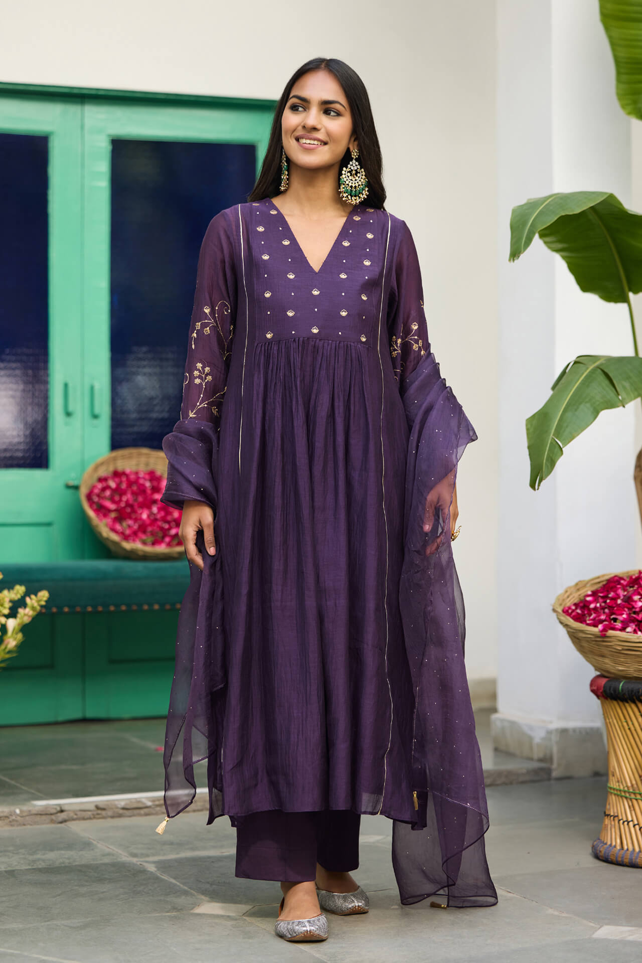 BWS00234-TTCHSS2026008_01 Baingain Sureeli Motichoor Kurta Set - Image 1
