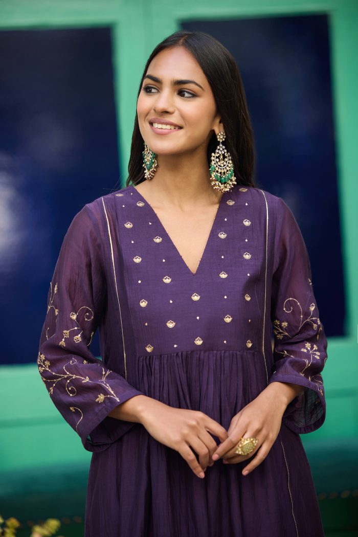 Baingain Sureeli Motichoor Kurta Set