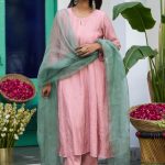 Peach Navya Mootichor Kurta Set