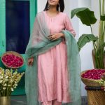 Peach Navya Mootichor Kurta Set