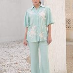 Sea Blue Inflorescence Co-ord Set