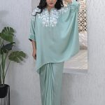 Albaster Petal Kaftan & Knot Skirt Set