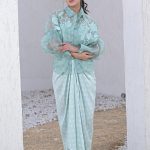 Floris Bandhani Shirt With Pleated Skirt Set