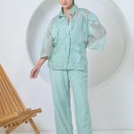 Pearl Petal Shirt With Pant Set