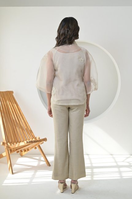 Pearl Petal Shirt With Pant Set