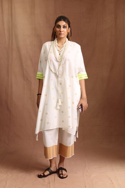Neon Green Kaftan Set