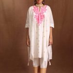 Neon Pink Front Patch Kaftan Set