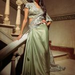 Sage Sonata Draped Saree Set