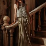 Olive Rhapsody Draped Skirt Set