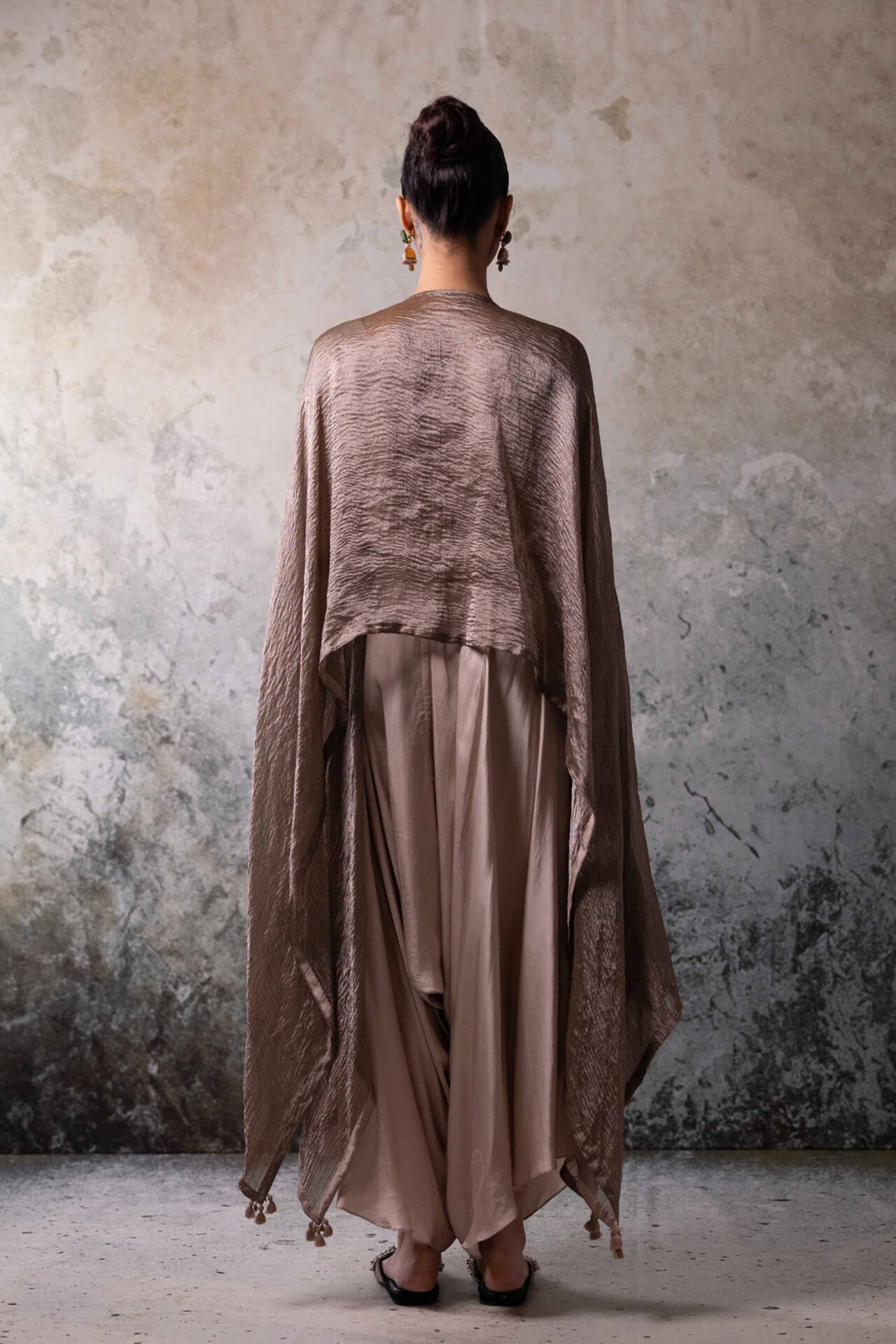 Grey Short Kaftan Co-ord Set