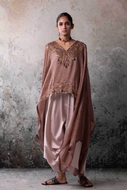 Rose Pink Short Kaftan Co-ord Set
