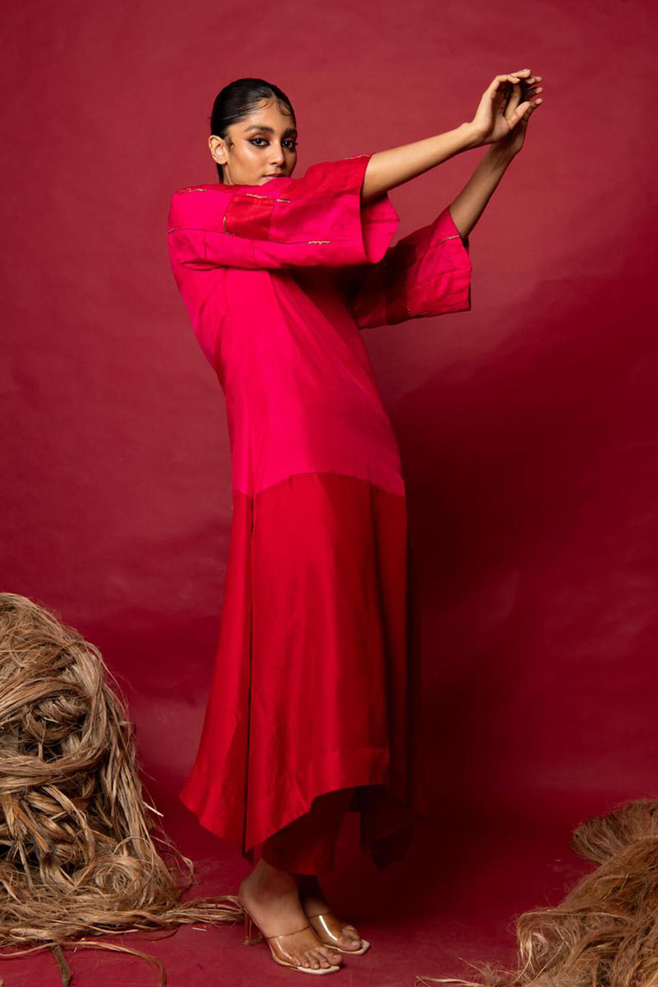 Vibrant Fuscia Tunic Set