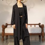 Waterfall Jacket Dotted Set