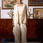 Sleeveless Oxidised Blazer Set