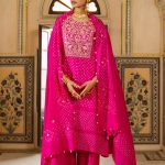 Peacock Bandhni Suit Set