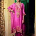 Hot Pink Aari Tota Kaftan Set