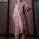 Lilac Dori Embroidered Kaftan Set