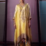 Yellow Dori Embroidered Kaftan Set