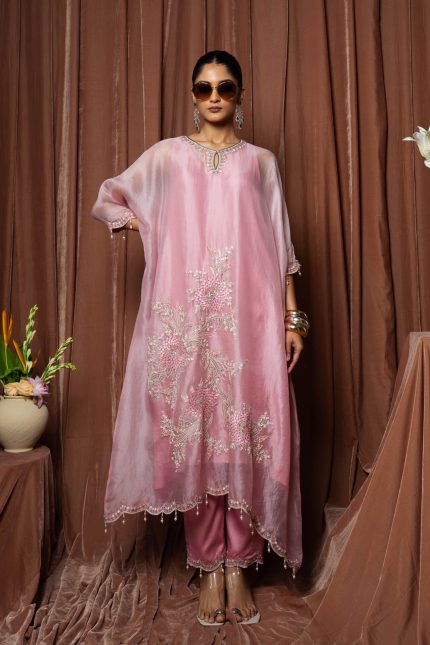 Pink Dahila Kaftan Set